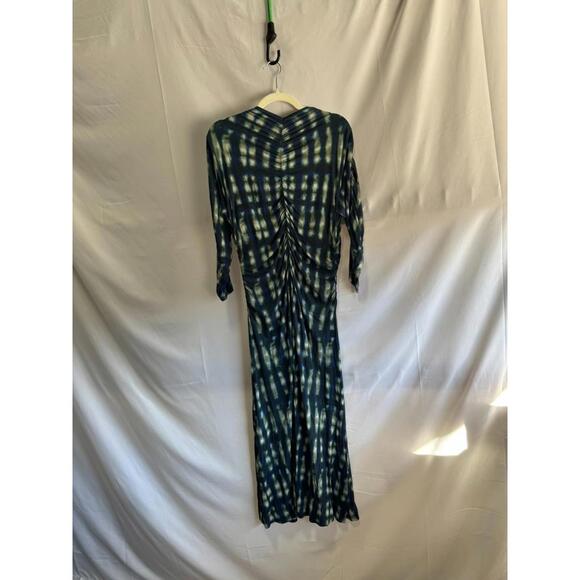 Proenza Schouler White Label Natalee Blue Tie Dye Dress Size XL with Fabric Pull - Picture 5 of 8